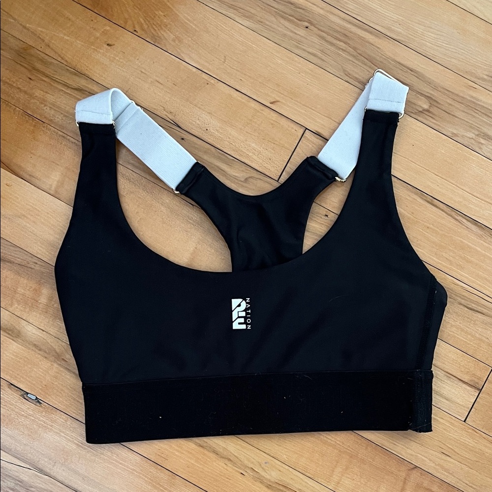 P.E Nation Black and White Sports Bra